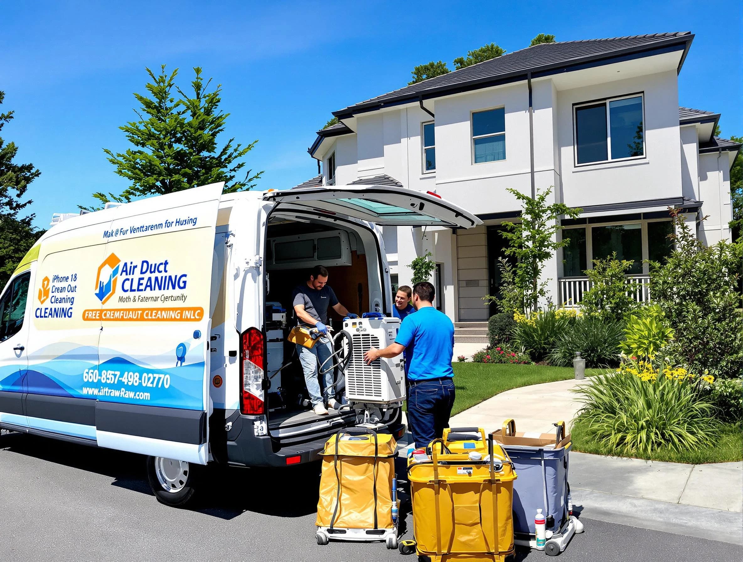 Belmont Air Duct Cleaning technician performing professional air duct cleaning in Belmont