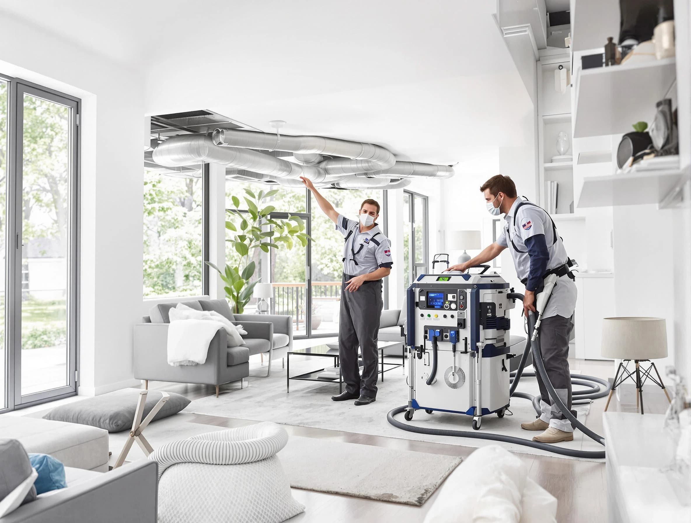 Belmont Air Duct Cleaning professional conducting pure air duct cleaning with state-of-the-art equipment in Belmont