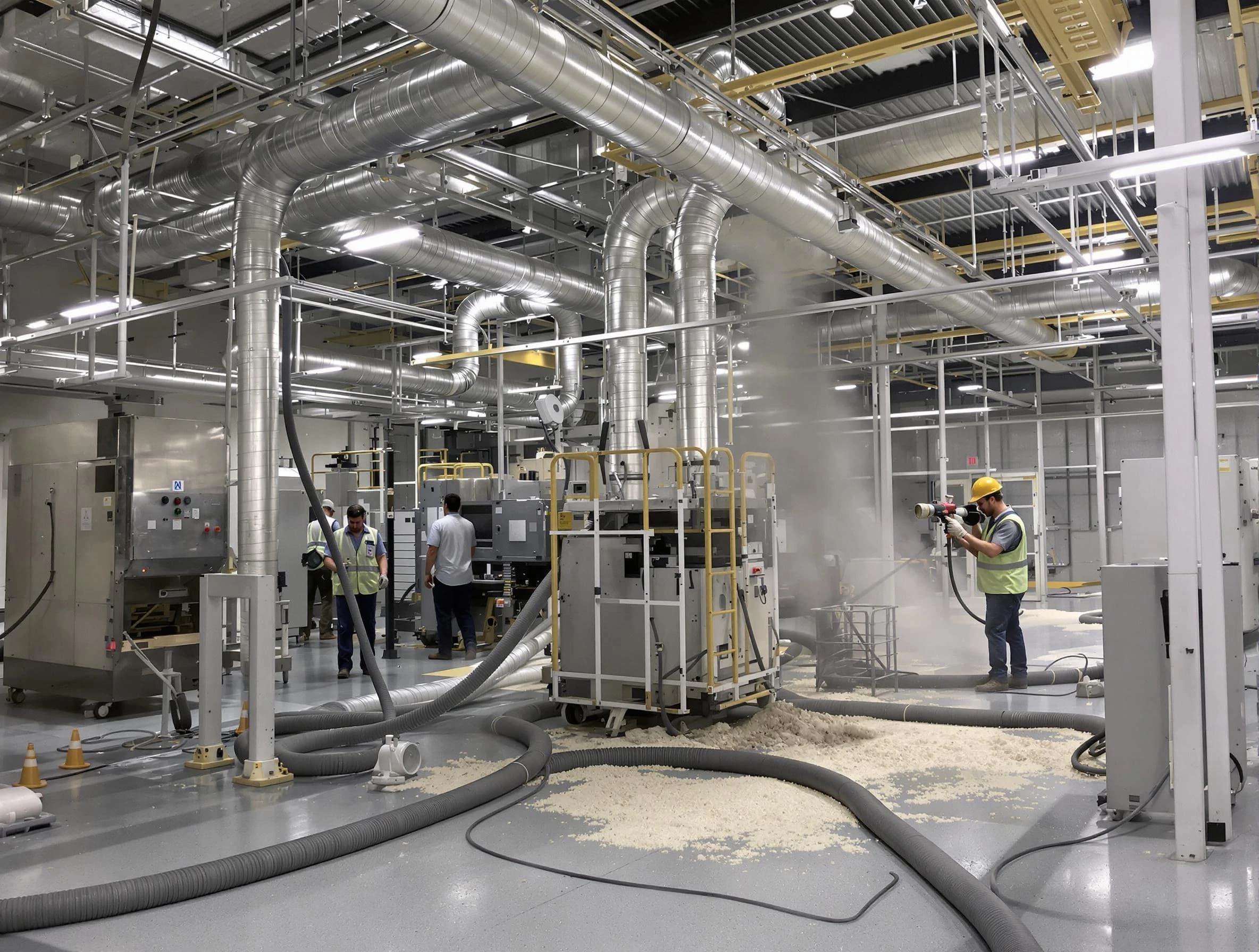 Heavy-duty industrial duct cleaning by Belmont Air Duct Cleaning in Belmont