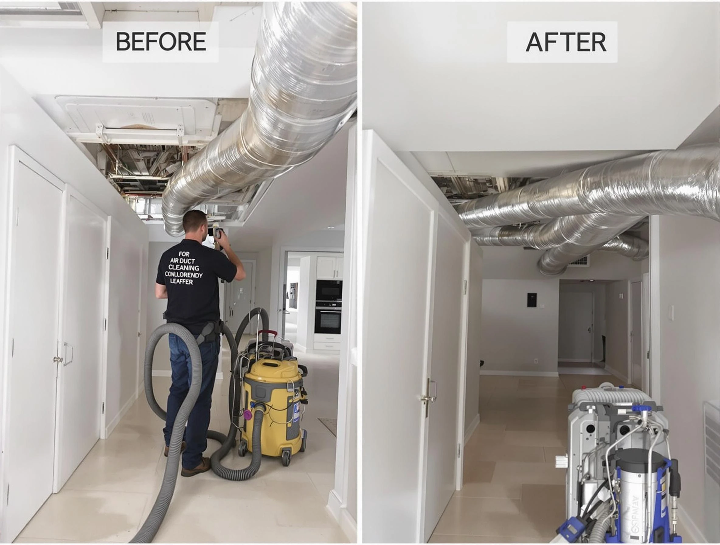 Belmont Air Duct Cleaning professional performing thorough air duct cleaning in Belmont