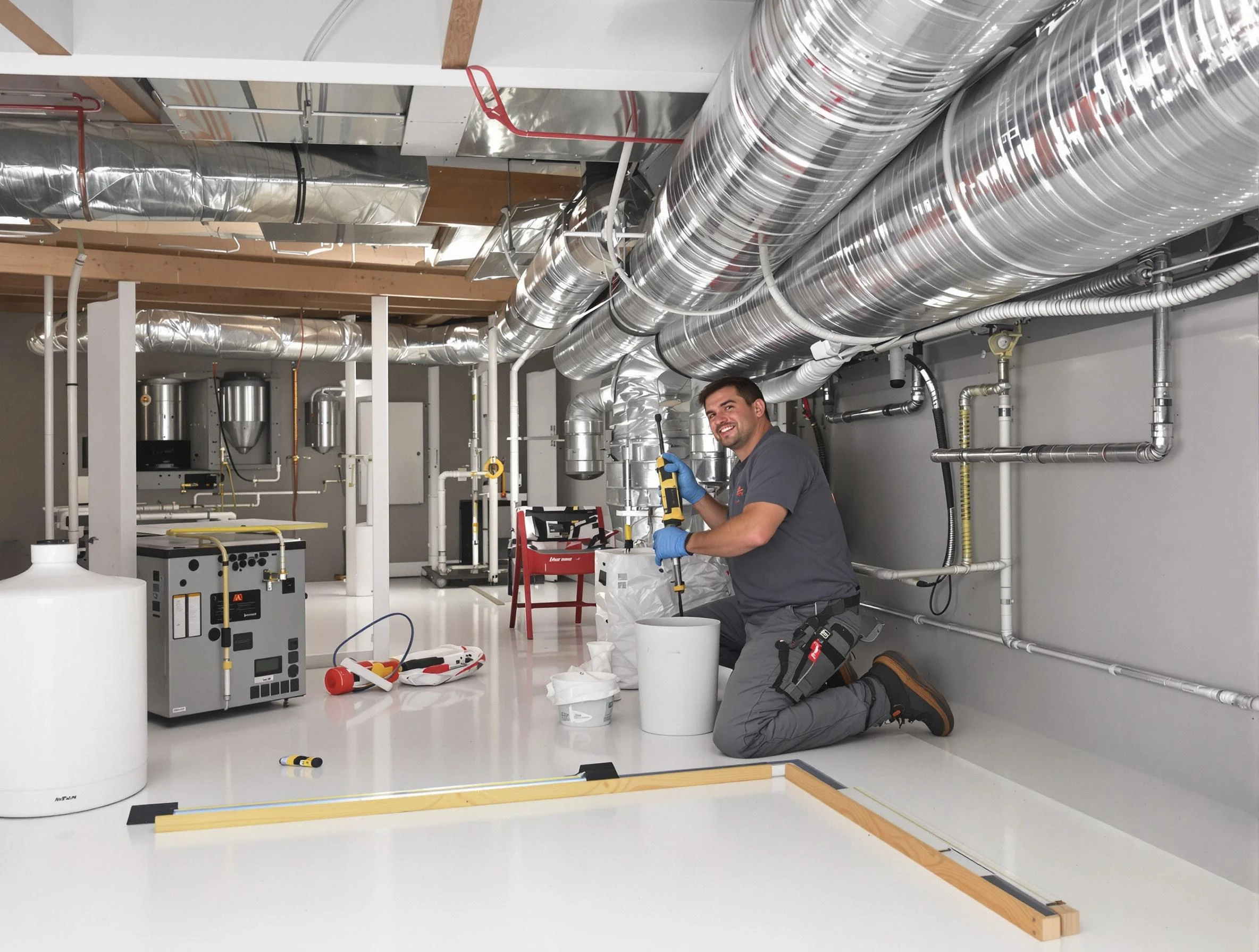 Professional duct sealing service by Belmont Air Duct Cleaning in Belmont